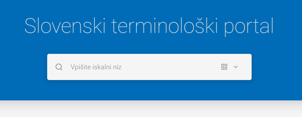 Posnetek zaslona iskanja v glavnem oknu