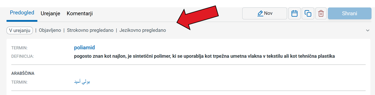 Komentarji pri posameznih iztočnicah