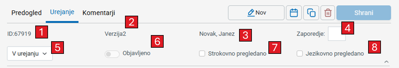 Razdelek s stranskimi podatki